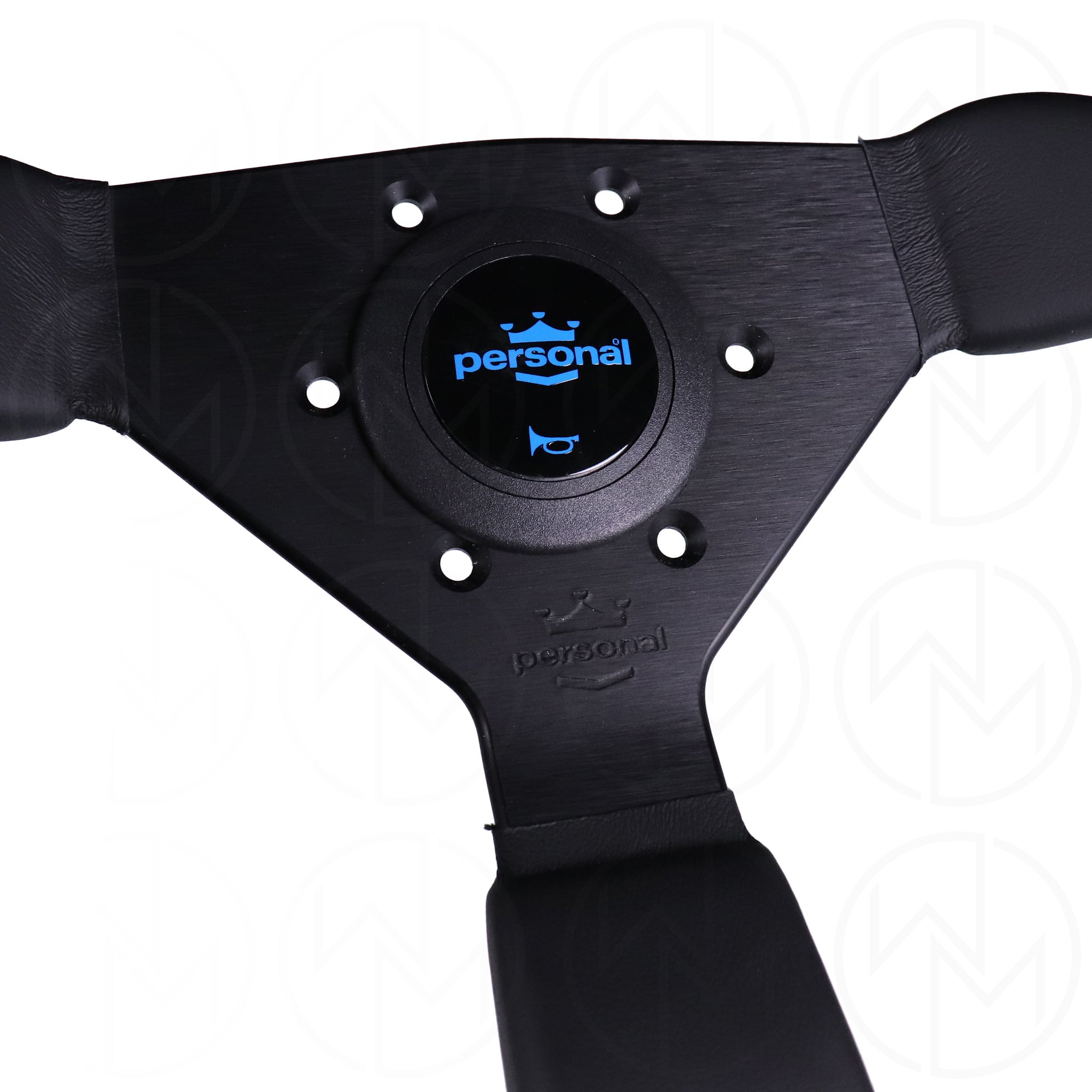 Personal Grinta Steering Wheel - 350mm Leather w/Blue Stitch