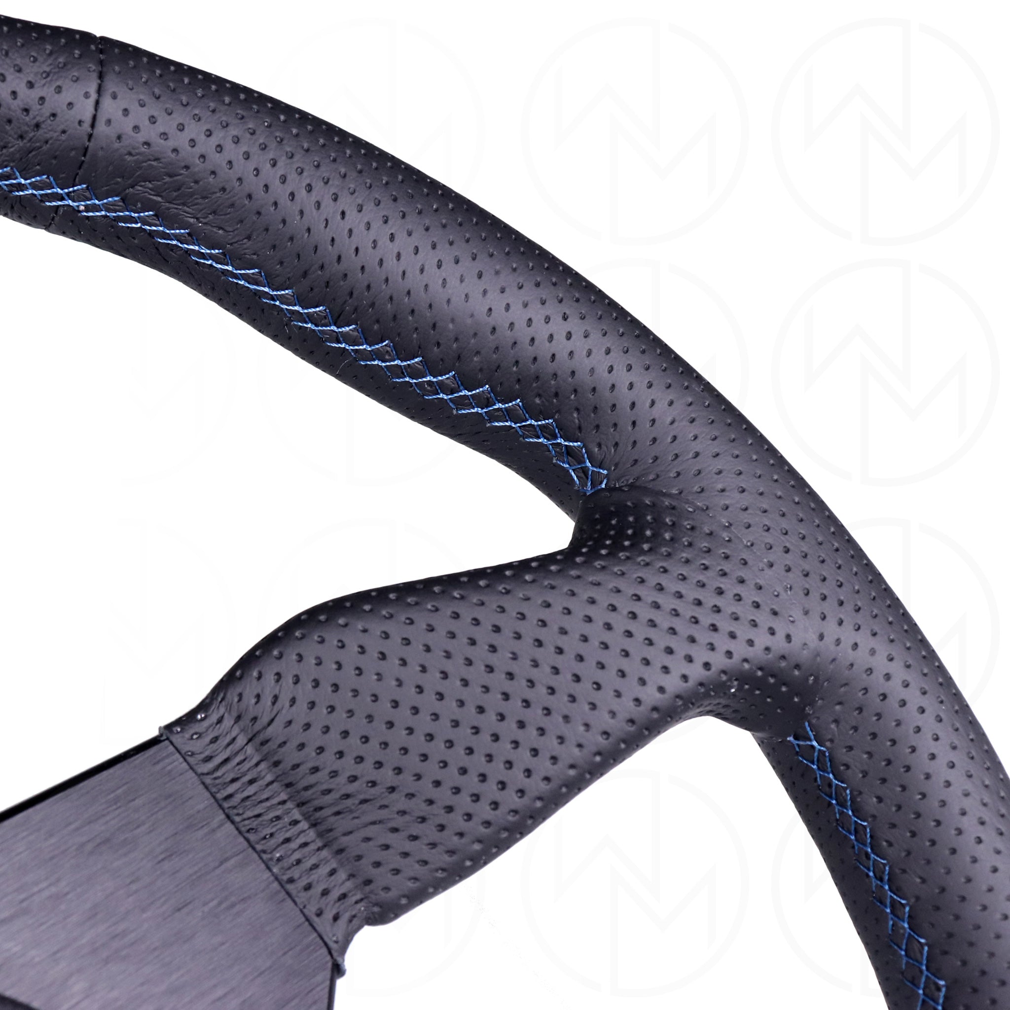 Personal Grinta Steering Wheel - 350mm Perforated Leather w/Blue Stitch