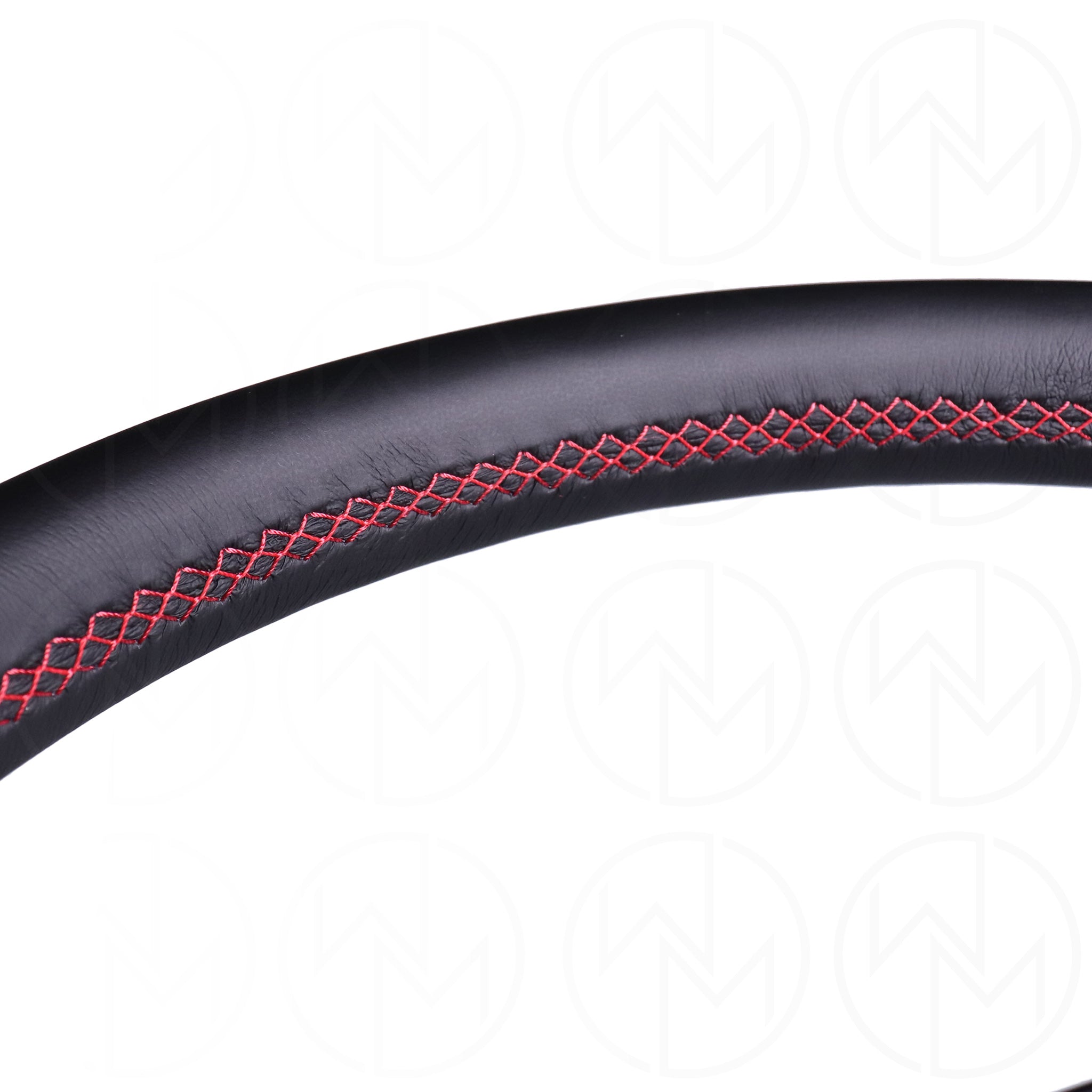 Personal Grinta Steering Wheel - 330mm Leather w/Red Stitch