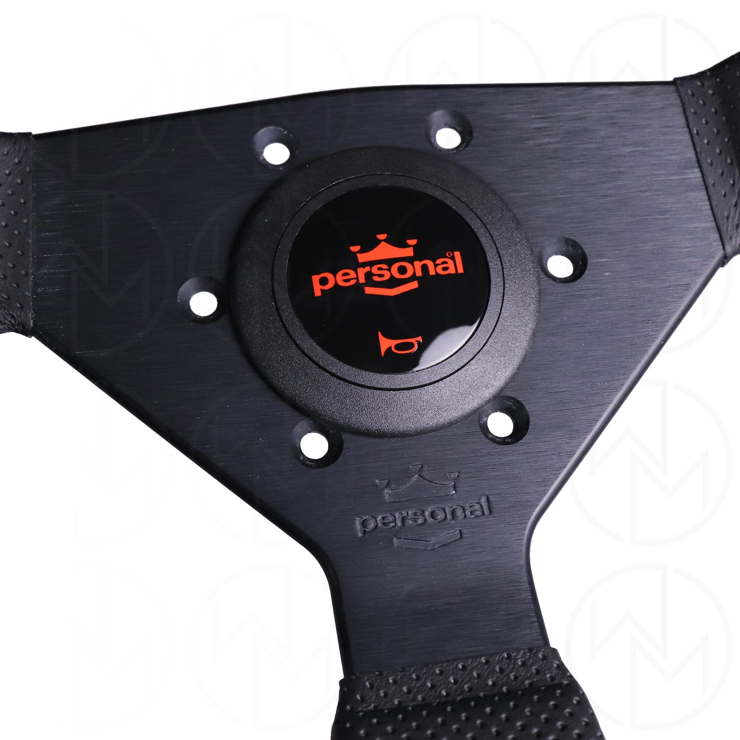 Personal Grinta Steering Wheel - 350mm Perforated Leather w/Red Stitch