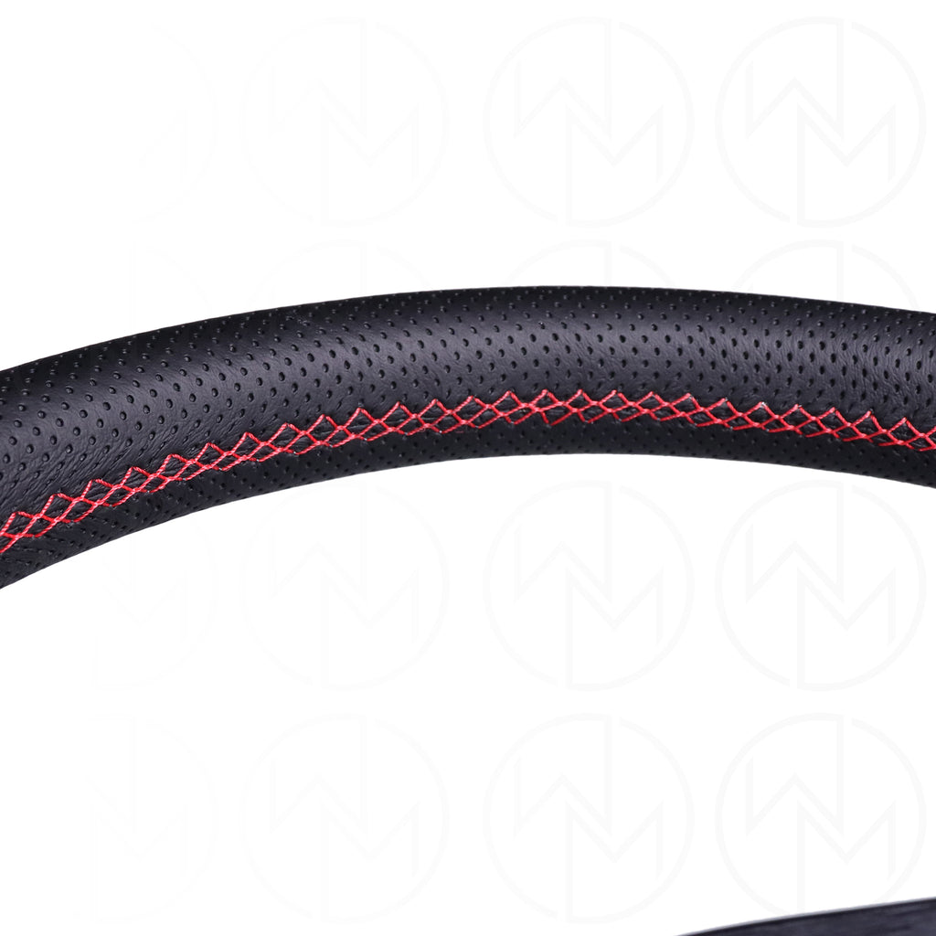 Personal Grinta Steering Wheel - 330mm Perforated Leather w/Red Stitch