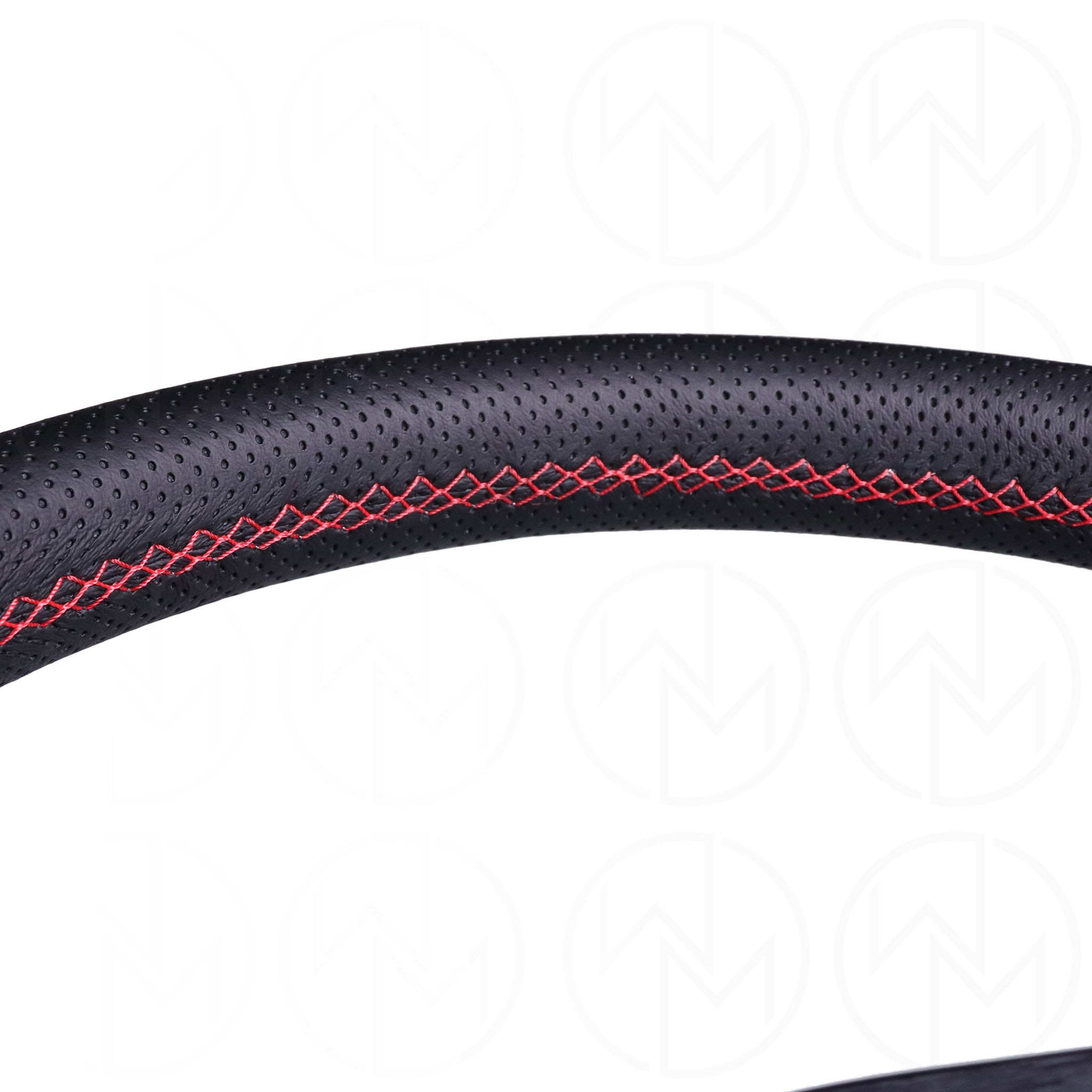 Personal Grinta Steering Wheel - 330mm Perforated Leather w/Red Stitch