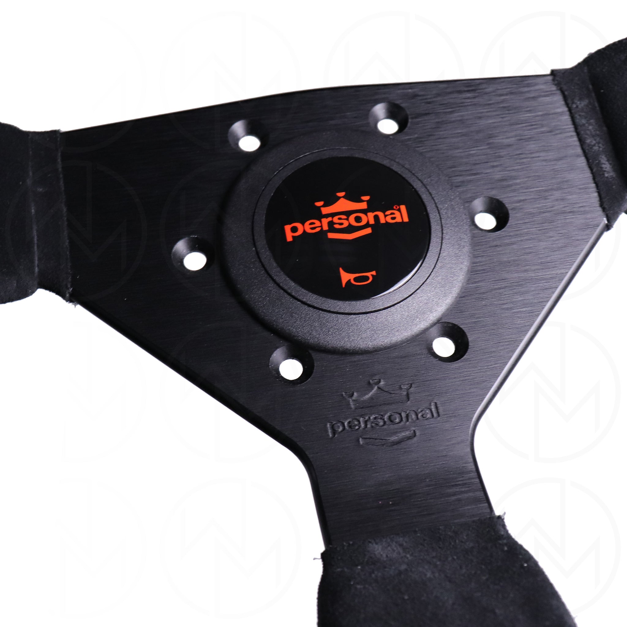 Personal Grinta Steering Wheel - 330mm Suede w/Red Stitch