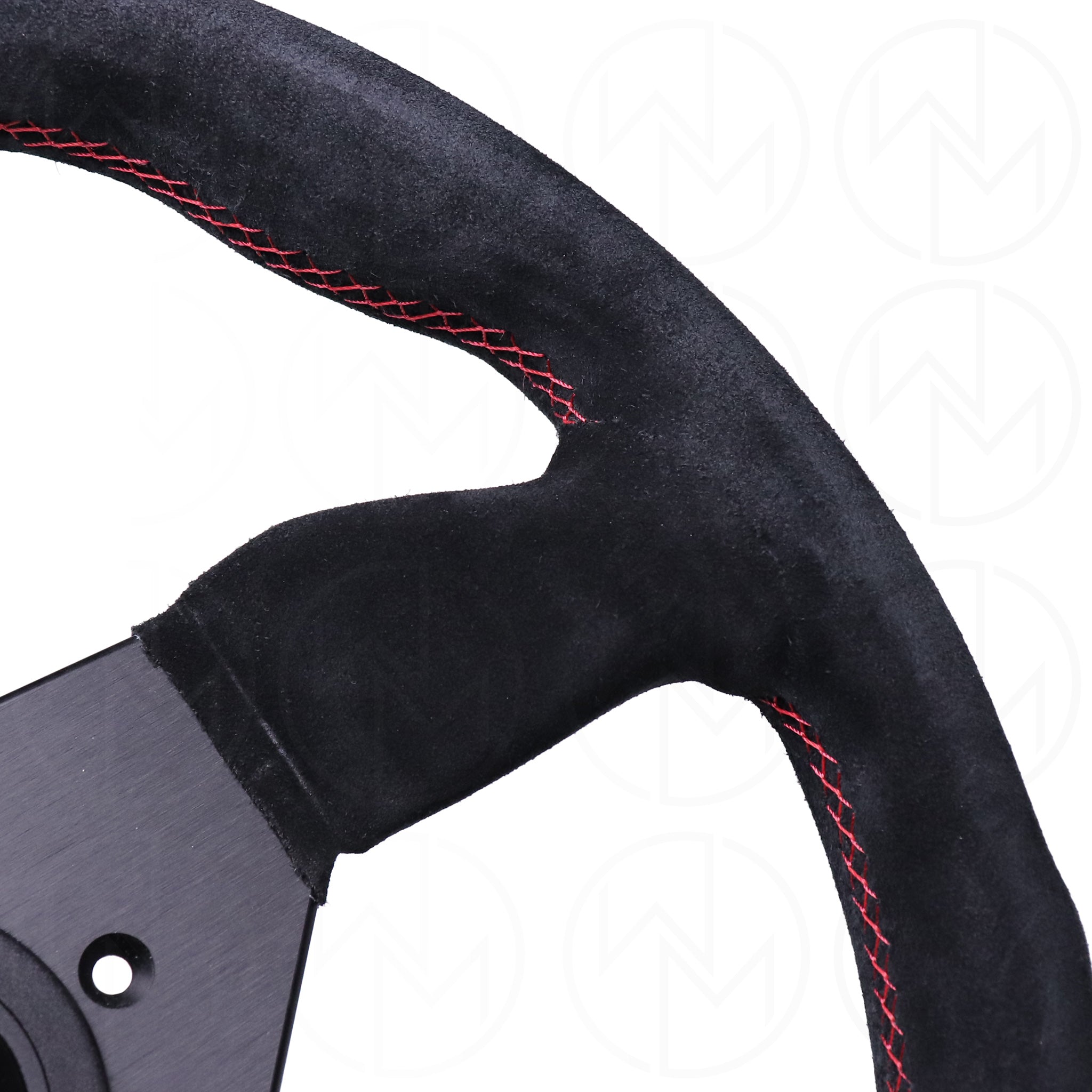 Personal Grinta Steering Wheel - 330mm Suede w/Red Stitch