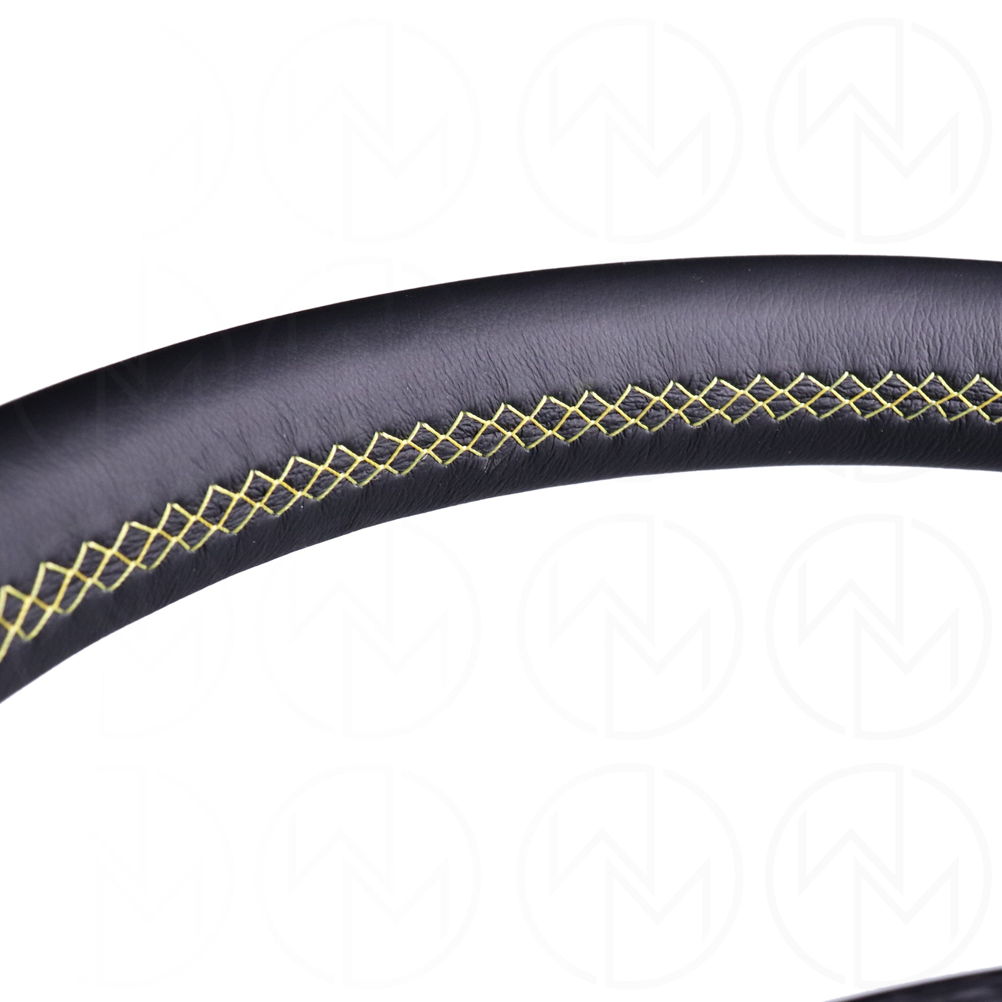 Personal Grinta Steering Wheel - 330mm Leather w/Yellow Stitch