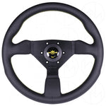 Personal Grinta Steering Wheel - 330mm Leather w/Yellow Stitch