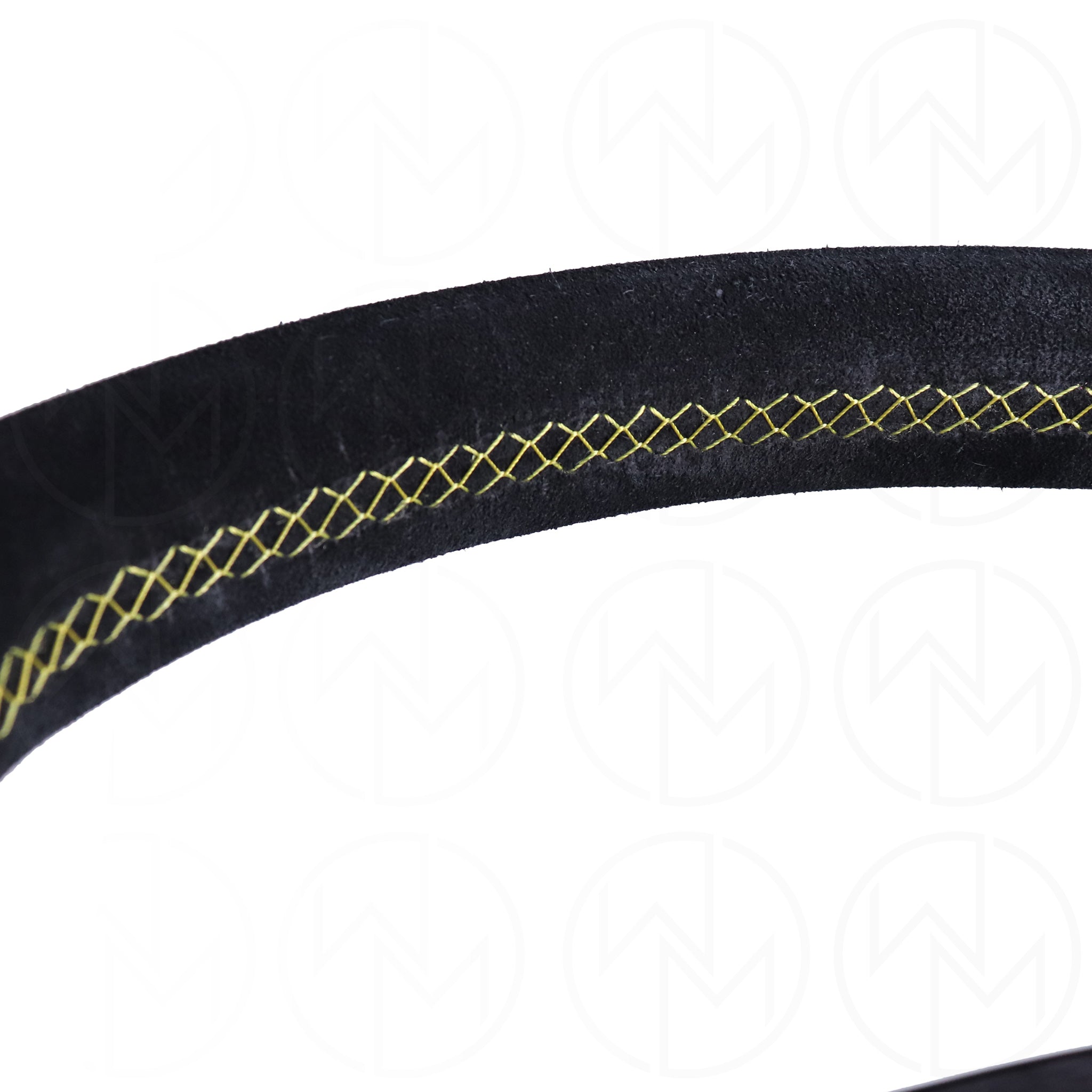 Personal Grinta Steering Wheel - 330mm Suede w/Yellow Stitch