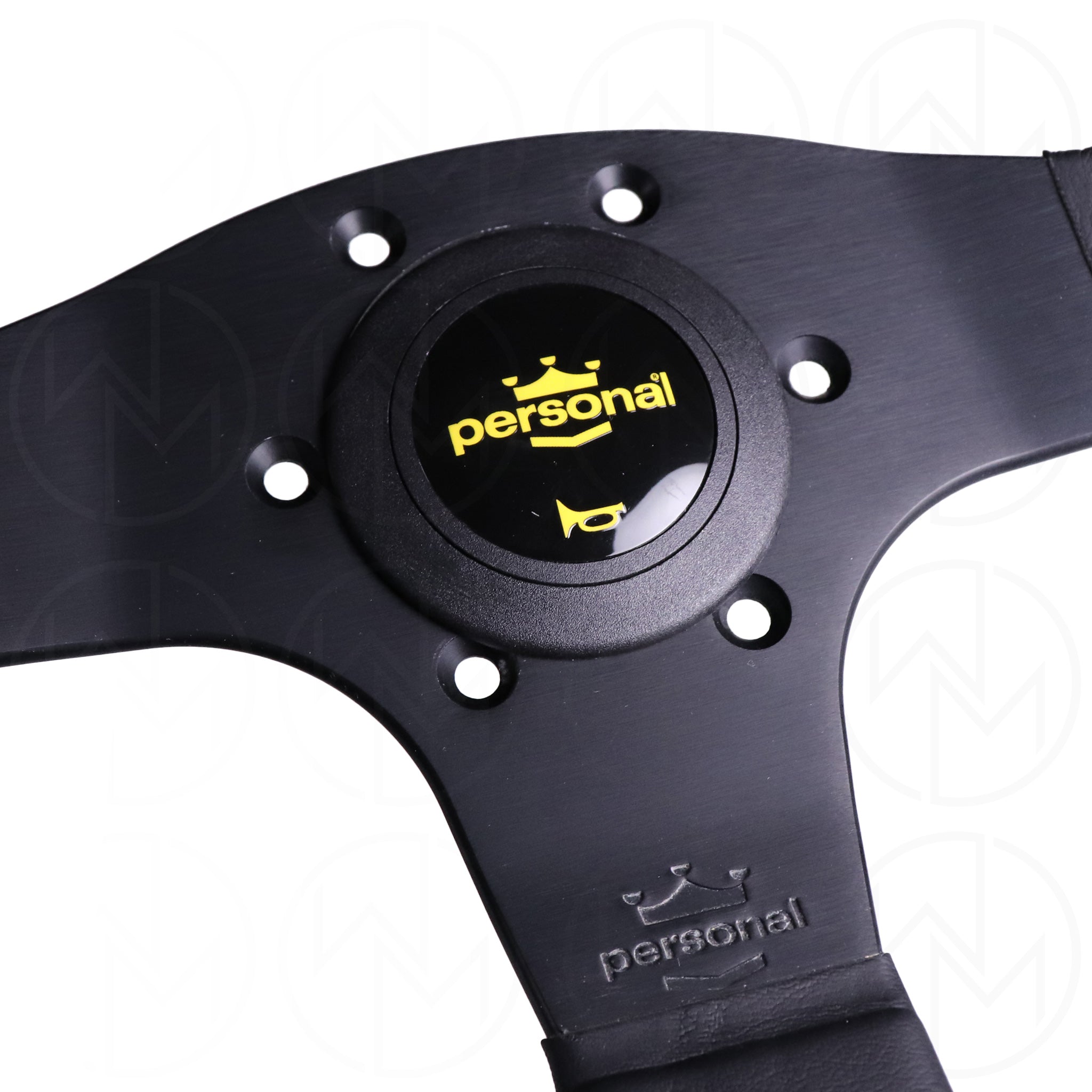 Personal Neo Actis Steering Wheel - 340mm Leather w/Yellow Stitch