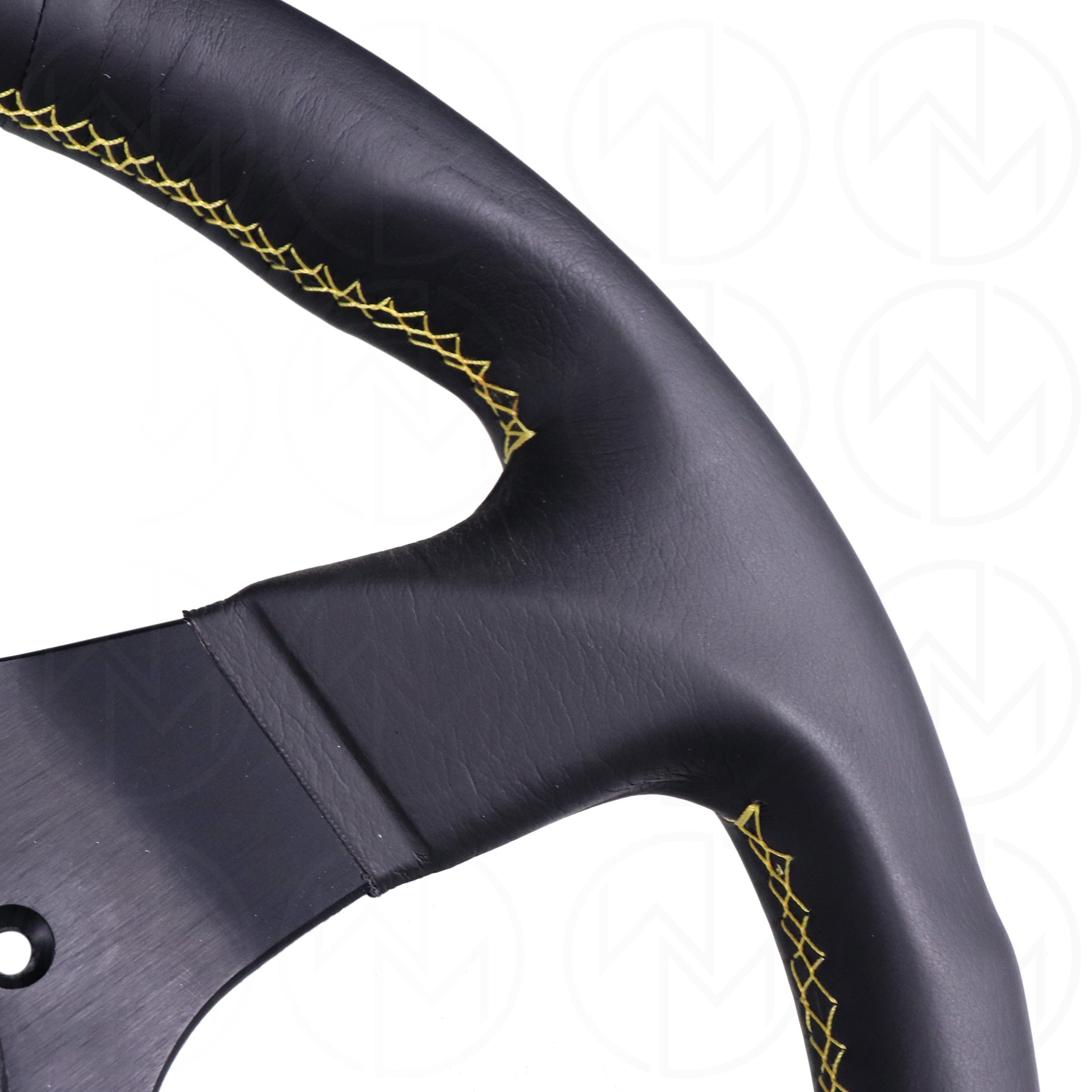 Personal Neo Actis Steering Wheel - 340mm Leather w/Yellow Stitch