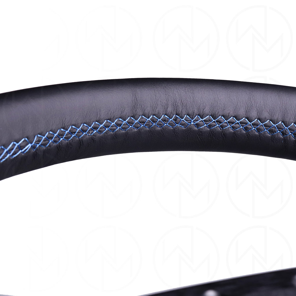 Personal Neo Eagle Steering Wheel - 340mm Leather w/Blue Stitch