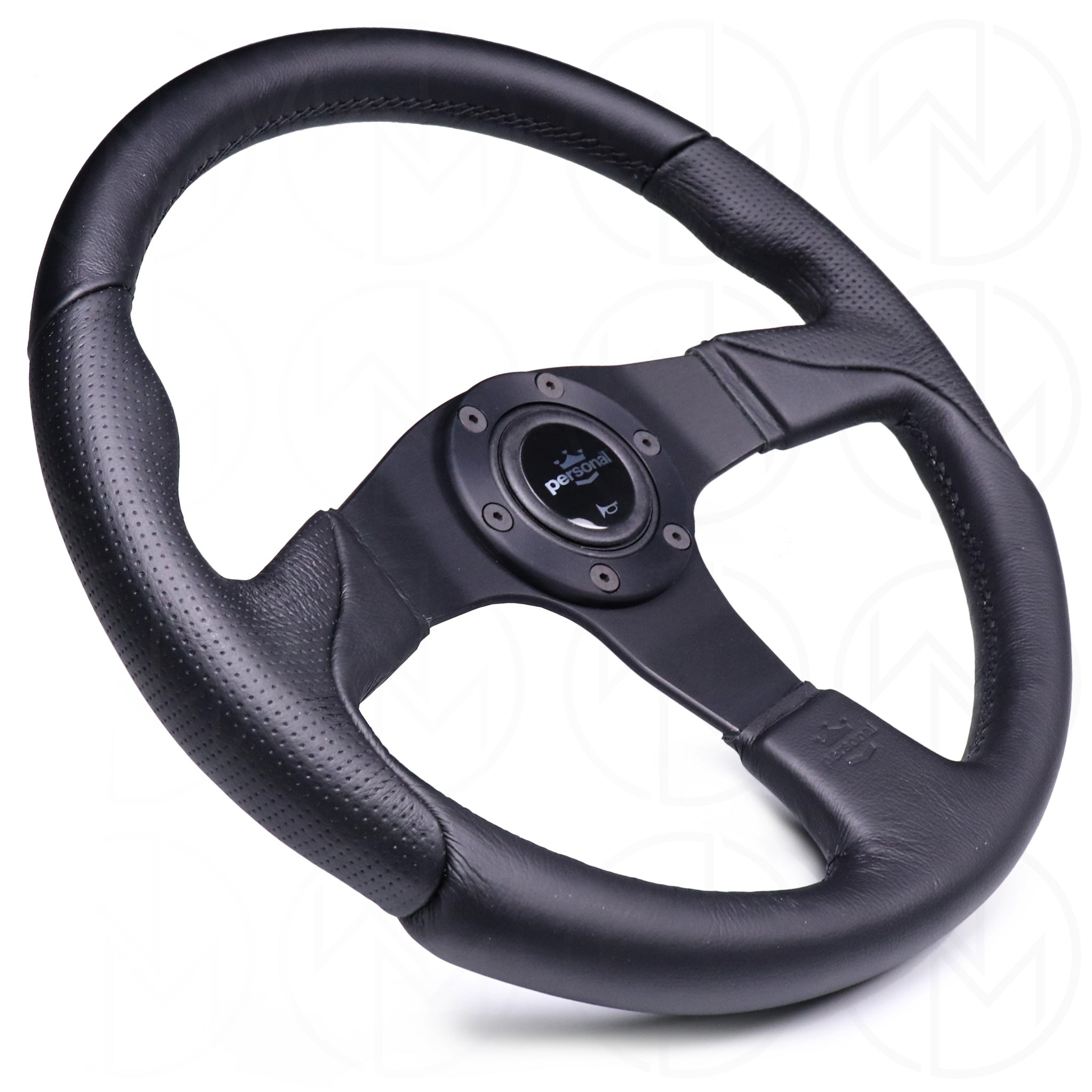 Personal Thunder Steering Wheel - 350mm Combo Leather w/Black Stitch