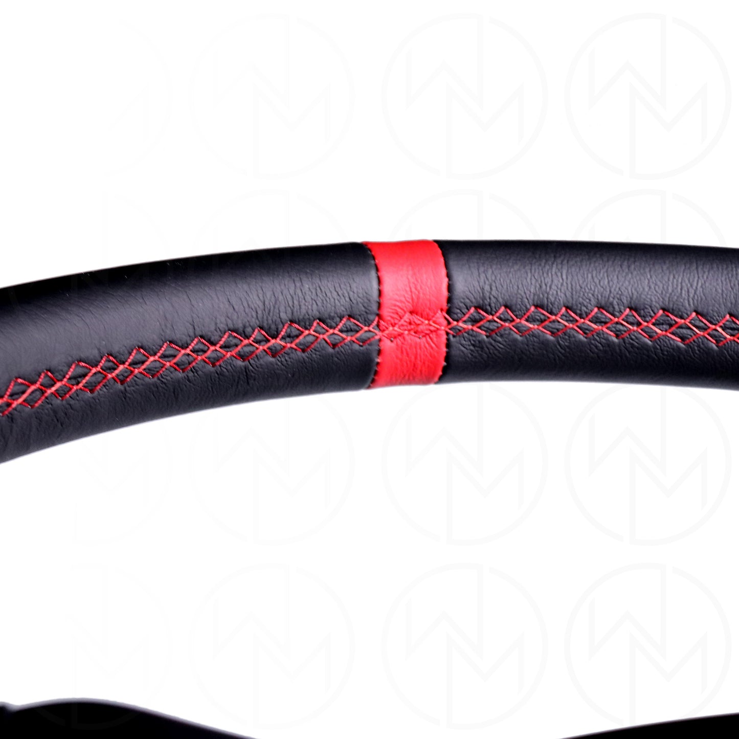 Personal Trophy Steering Wheel - 350mm Leather w/Red Stitch