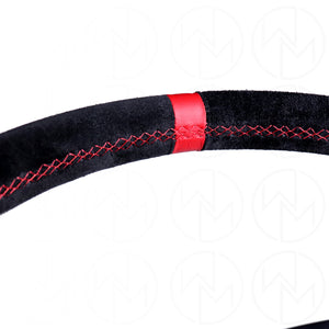 Personal Trophy Steering Wheel - 350mm Suede w/Red Stitch